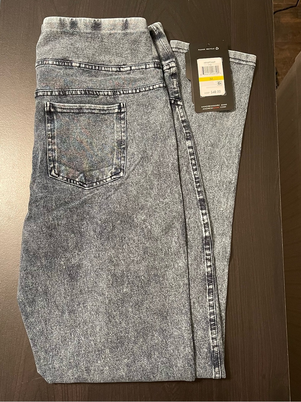 Marc New York Acid Wash Blue High-Rise Leggings - Picture 3 of 7